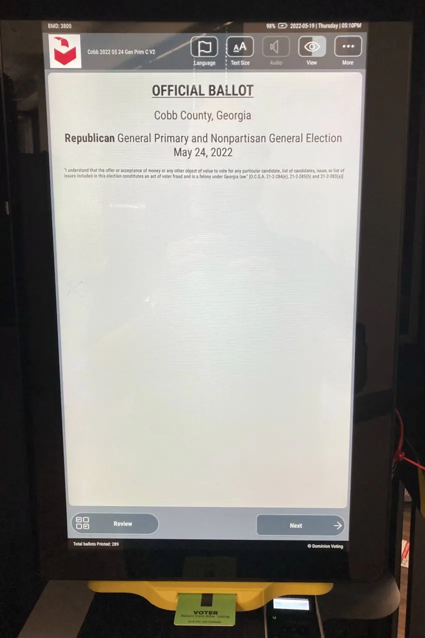 Voting Machines Georgia