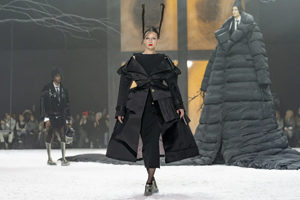 Thom Browne closes out NY Fashion Week with a black-and-white flourish and a nod to Edgar Allan Poe