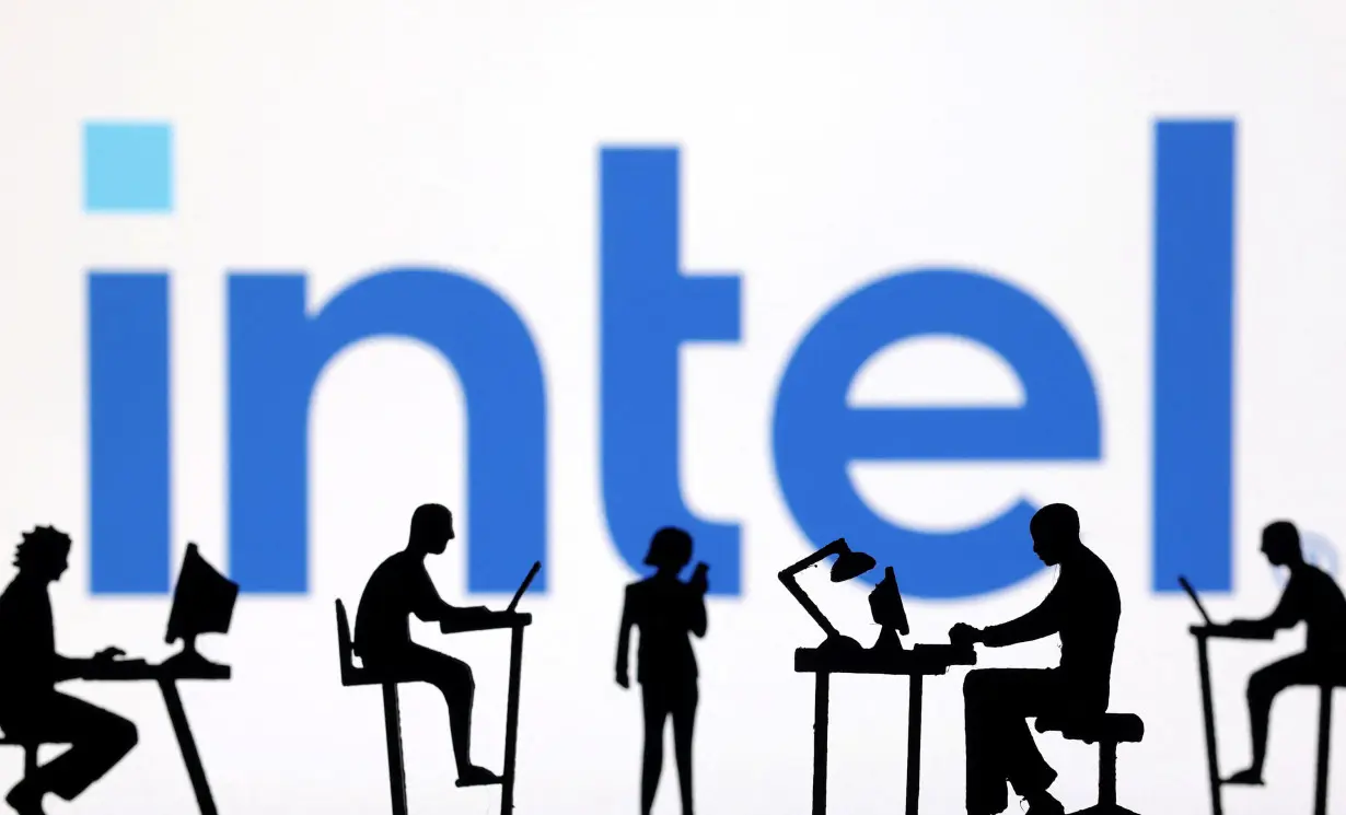 Illustration shows Intel logo