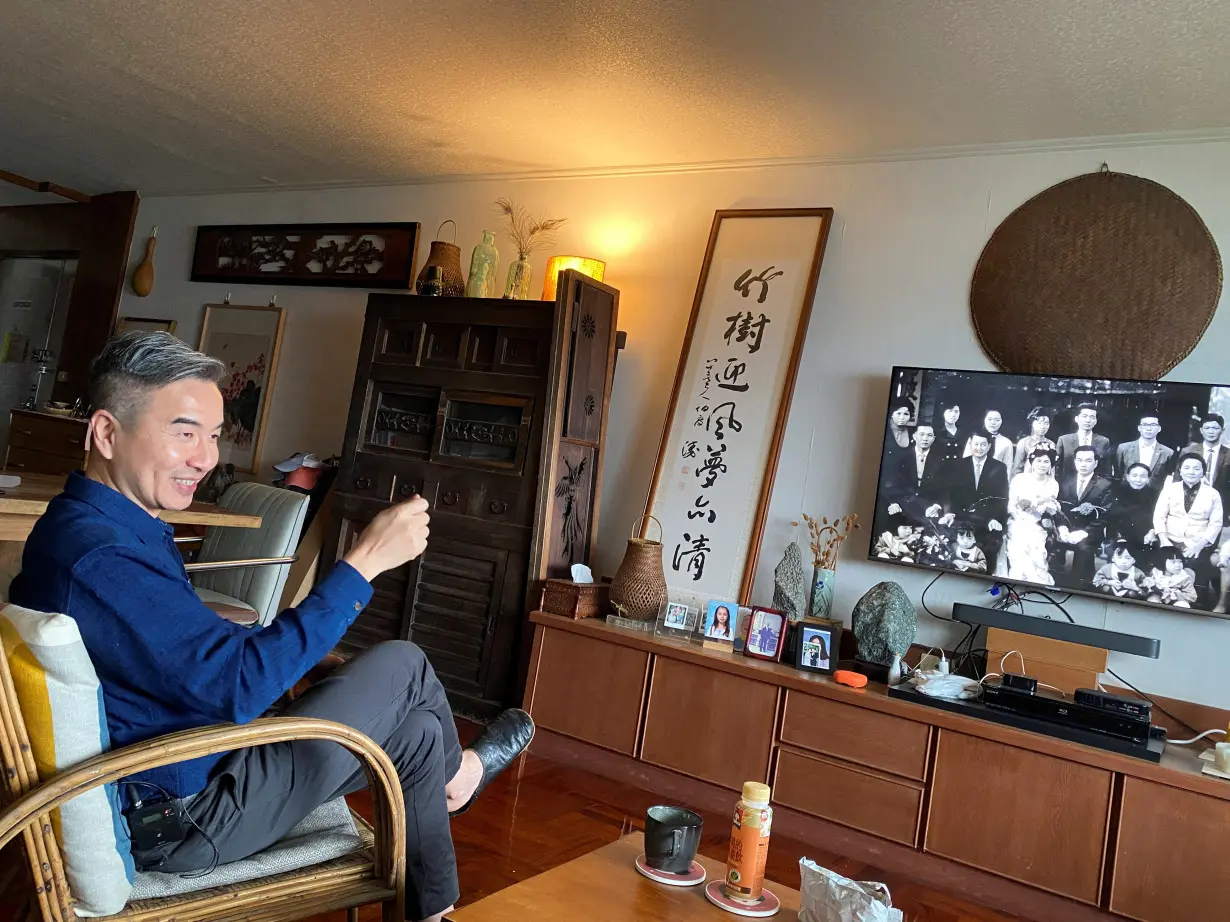 S. Leo Chiang, director of the Oscar-nominated Taiwanese short documentary Island in Between, attends an interview with Reuters at his house in Taipei