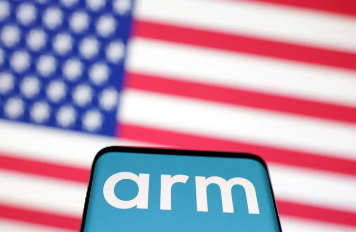 Illustration shows Arm Ltd logo