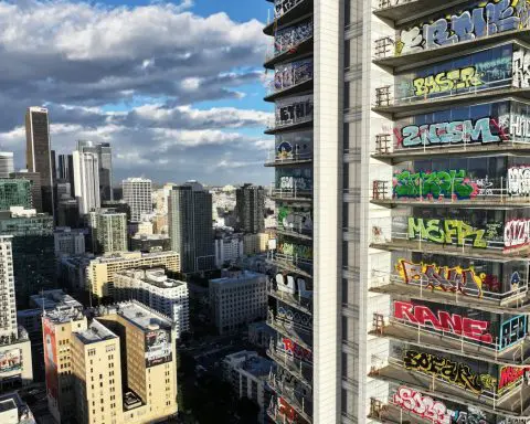 For graffiti artists, abandoned skyscrapers in Miami and Los Angeles become a canvas for regular people to be seen and heard