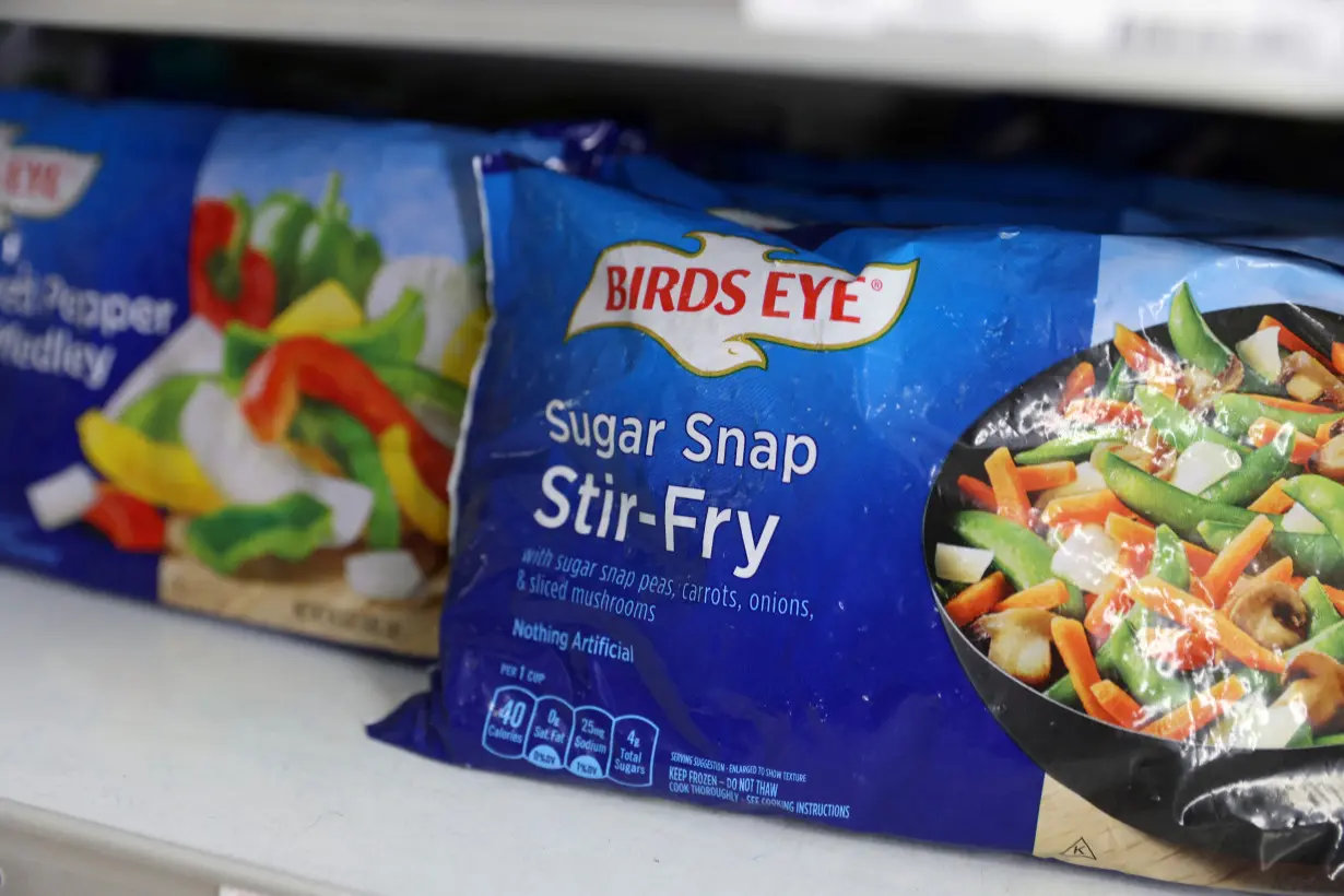 FILE PHOTO: Packets of Birds Eye foods, a brand owned by Conagra Brands, are seen in a store in Manhattan, New York