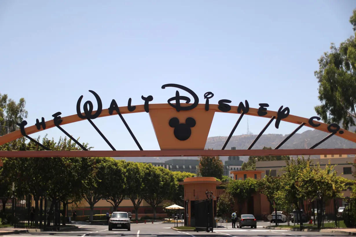 The entrance to Walt Disney studios is seen in Burbank