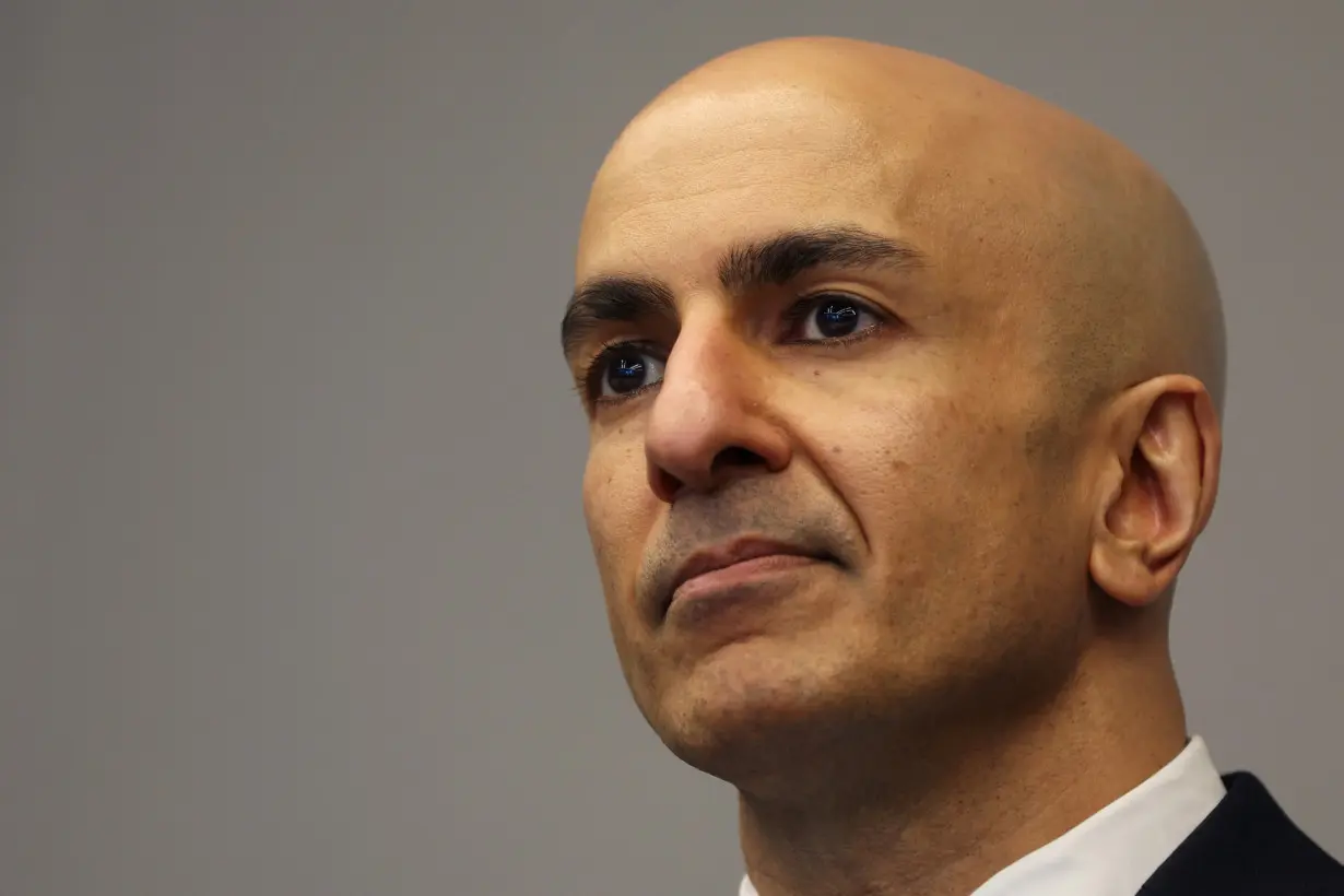 Minneapolis Fed President Neel Kashkari speaks during an interview with Reuters in New York