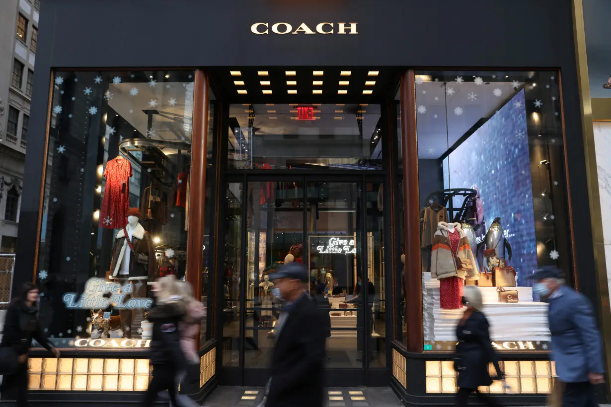 FILE PHOTO: A view of a Coach store, a brand owned by Tapestry, Inc., in Manhattan, New York