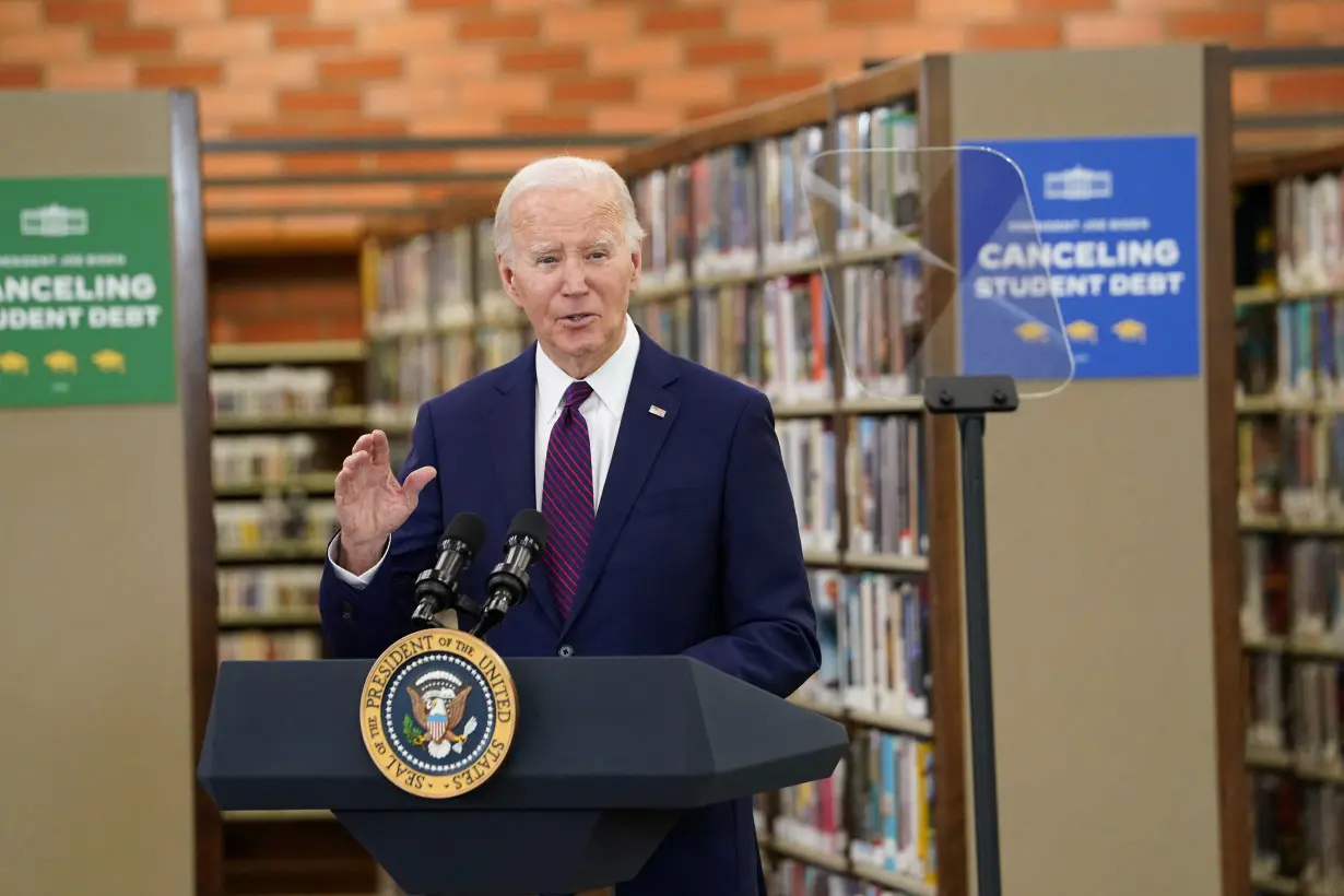 U.S. President Biden delivers remarks at an event in Culver City