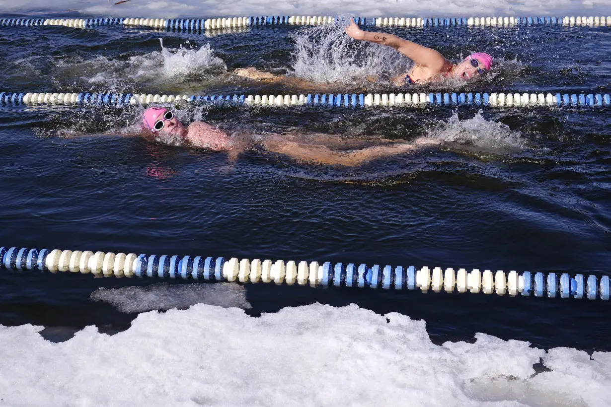 APTOPIX Winter Swimming