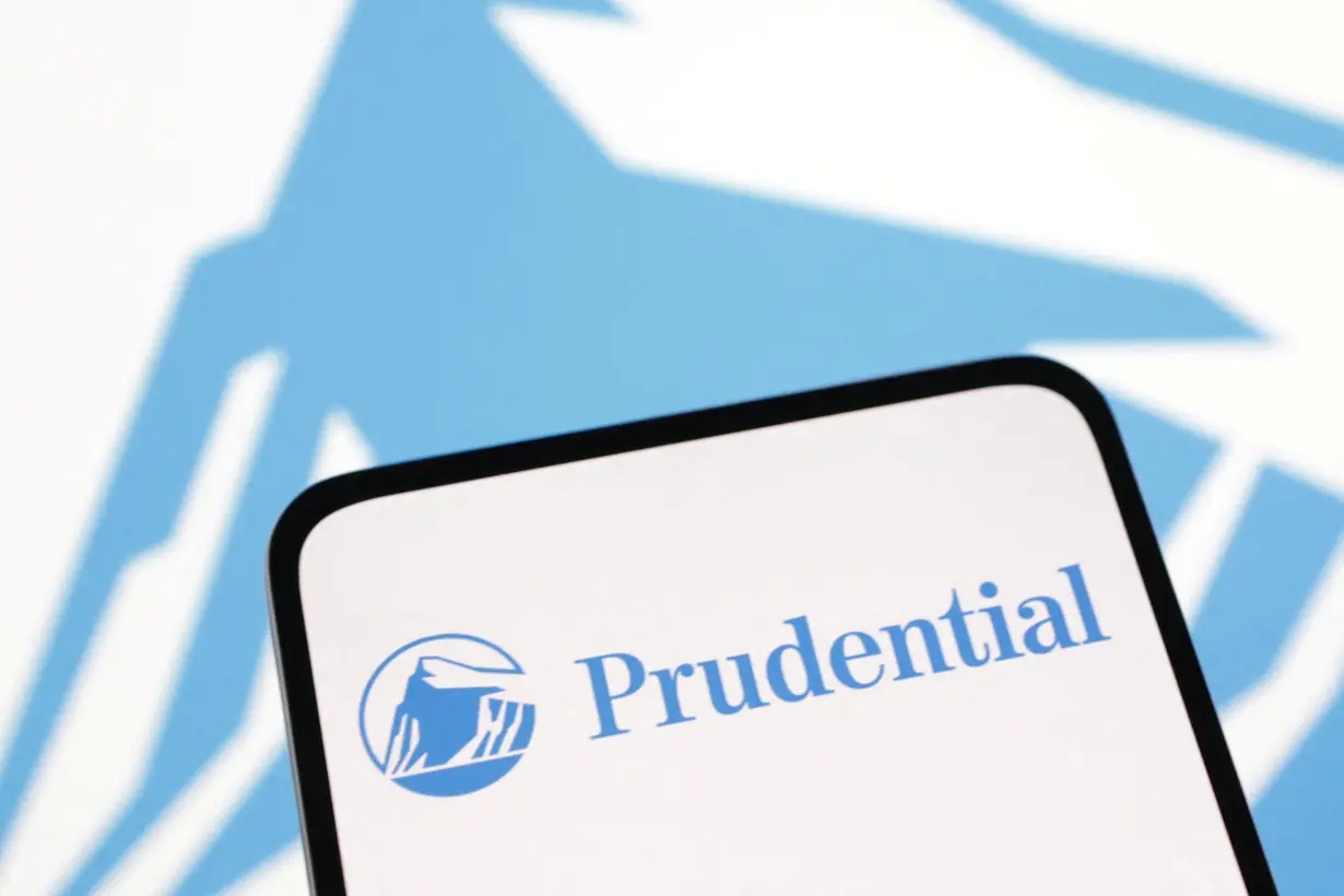 Illustration shows Prudential Financial Inc logo