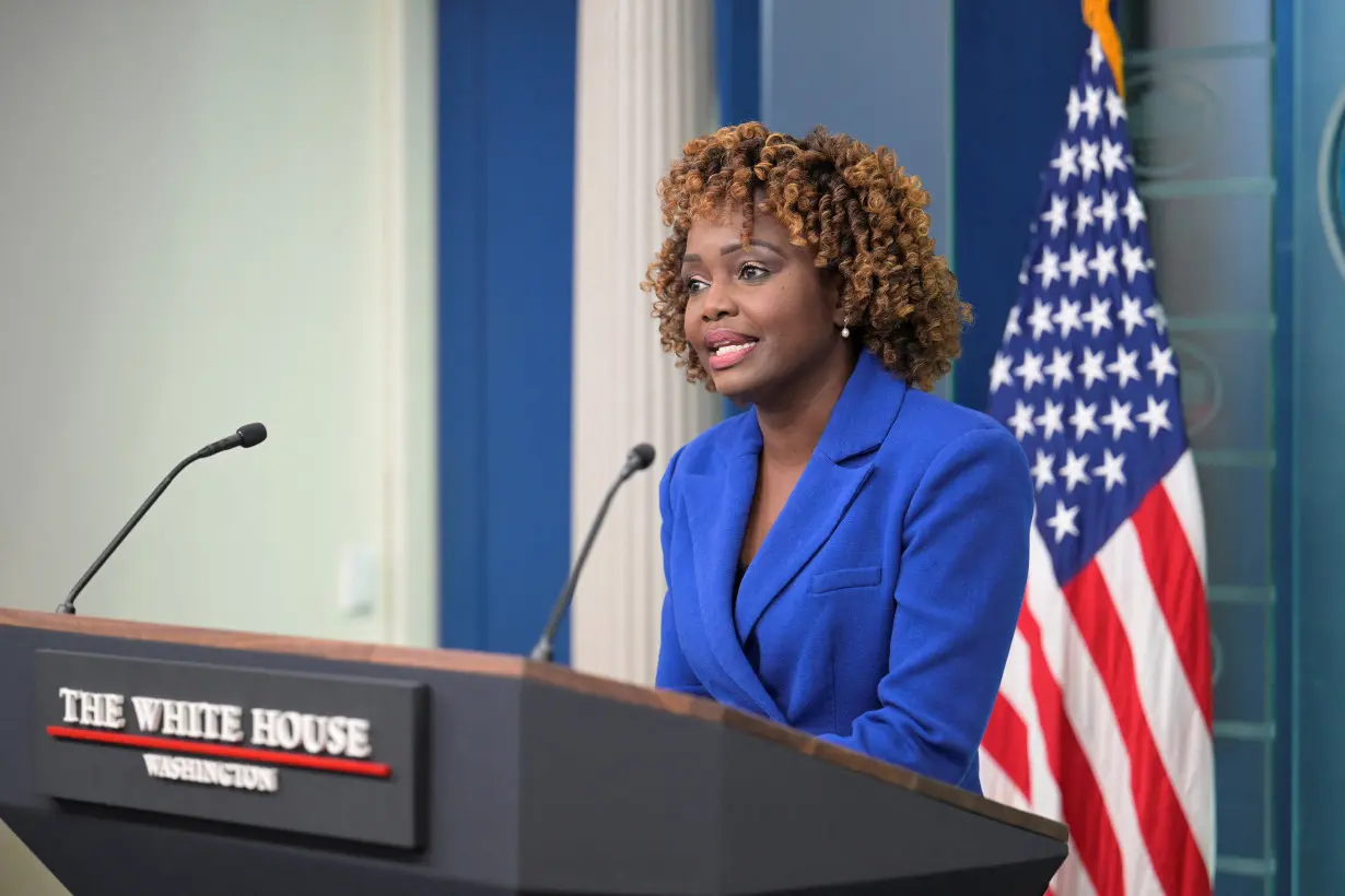 Press briefing at the White House in Washington