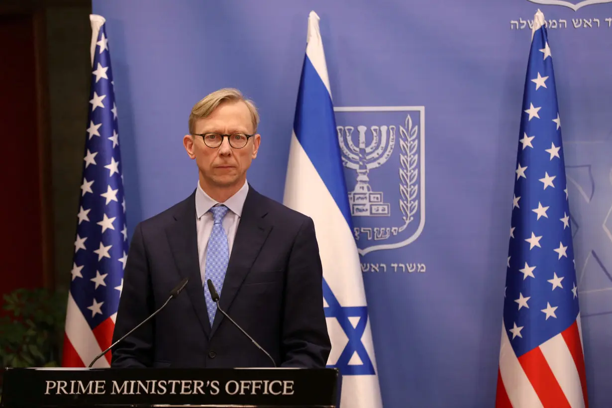 FILE PHOTO: Brian Hook is pictured meeting Israel's Prime Minister Benjamin Netanyahu in 2020