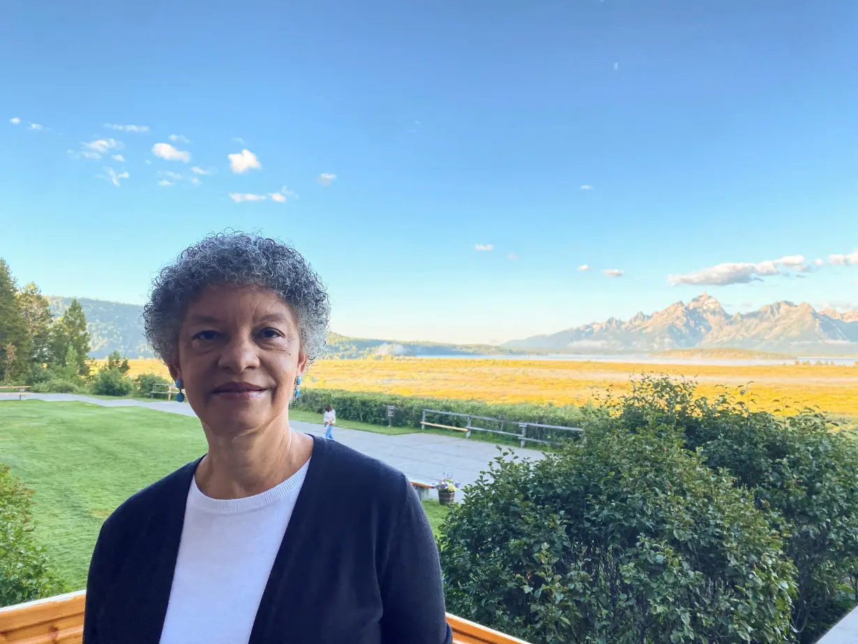 FILE PHOTO: Federal Reserve Bank of Boston President Susan Collins poses for a picture in Jackson Hole, Wyoming