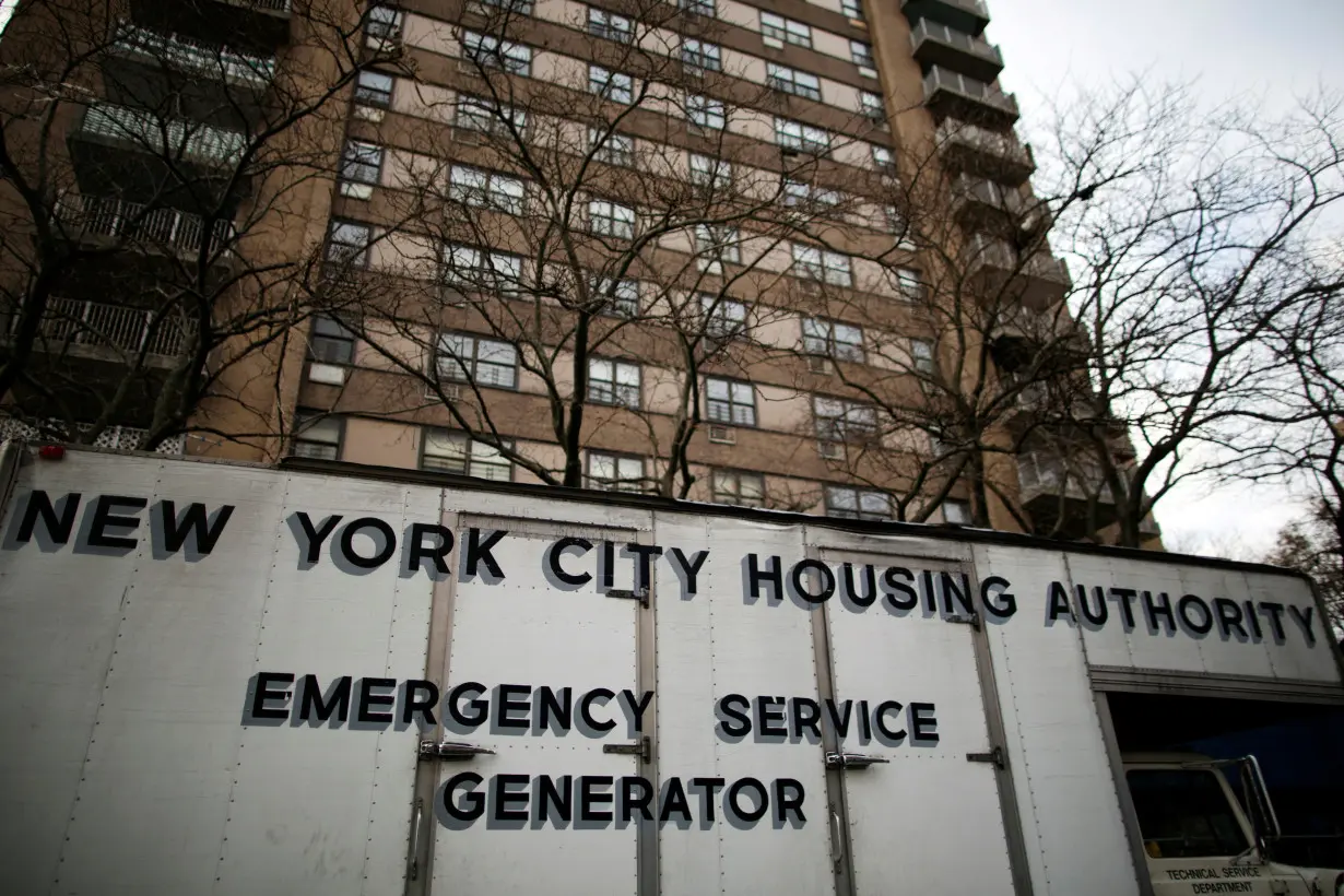 FILE PHOTO: FILE PHOTO: A generator provides electricity to NYCHA buildings that have no water or heat, following Hurricane Sandy in New York