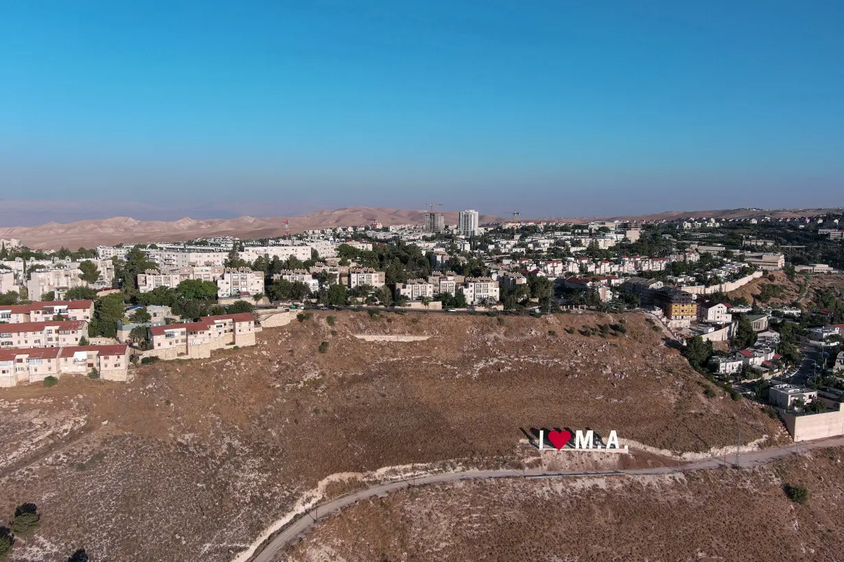 FILE PHOTO: An aerial view shows the Jewish settlement of Maale Adumim