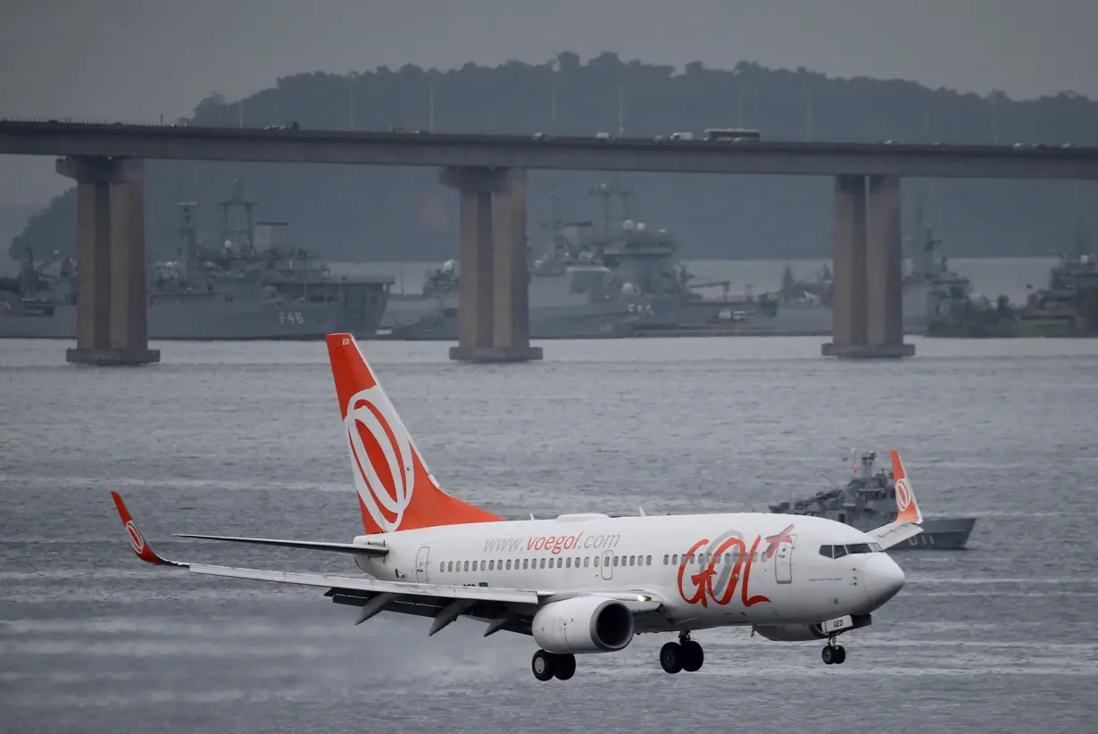 FILE PHOTO: A Boeing 737 airplane of Brazilian airlines GOL Linhas Aereas prepares to land at Santos Dumont airport in Rio de Janeiro