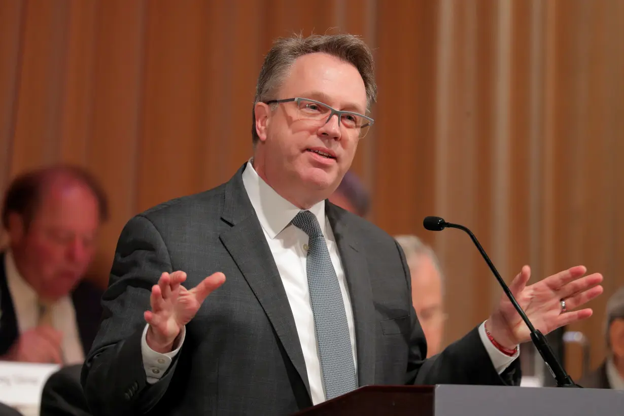 John C. Williams, president and CEO of the Federal Reserve Bank of New York speaks to the Economic Club of New York in the Manhattan borough of New York