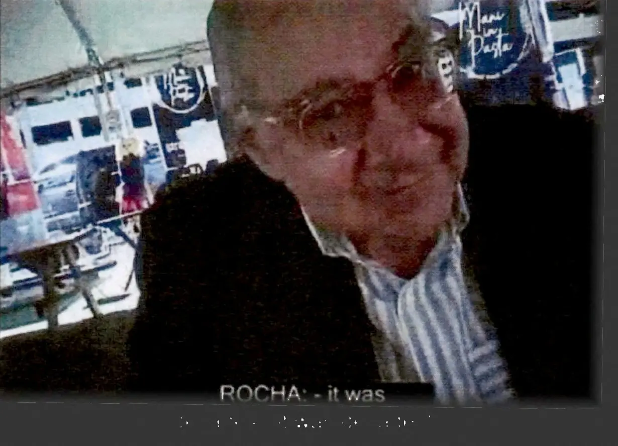 FILE PHOTO: Victor Manuel Rocha, who served as U.S. ambassador to Bolivia from 2000 to 2002, appears during an interview with an FBI undercover employee in Miami