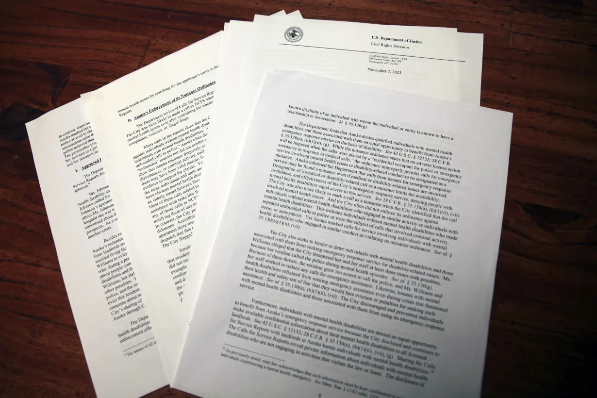 Many cities have anti-crime laws. The DOJ says one in Minnesota harmed people with mental illness