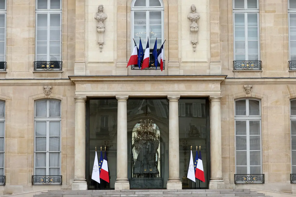 View of the Elysee Palace in Paris