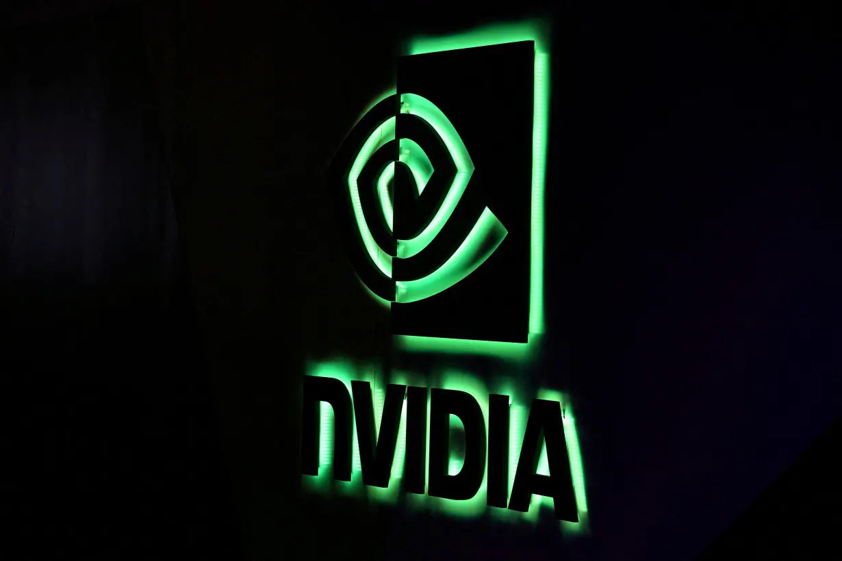 FILE PHOTO: NVIDIA logo shown at SIGGRAPH 2017