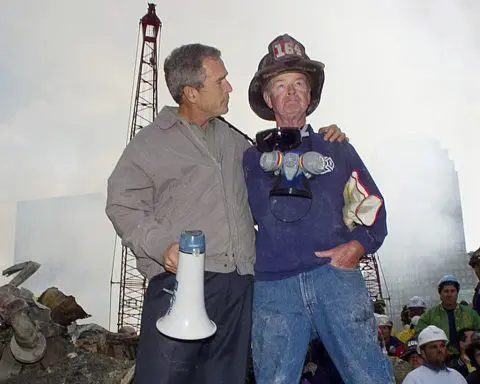 Bob Beckwith, retired firefighter in famous image with Bush after 9/11, dies at 91