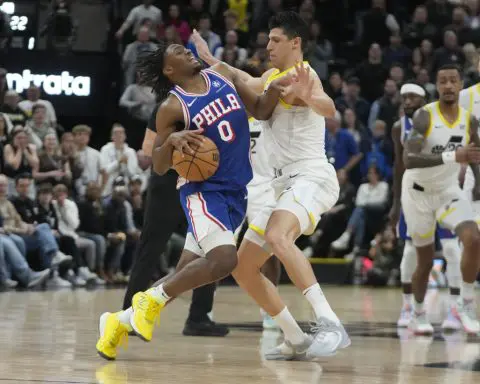 1st-time All-Star Maxey scores career-high 51 points to help Embiid-less 76ers beat Jazz 127-124