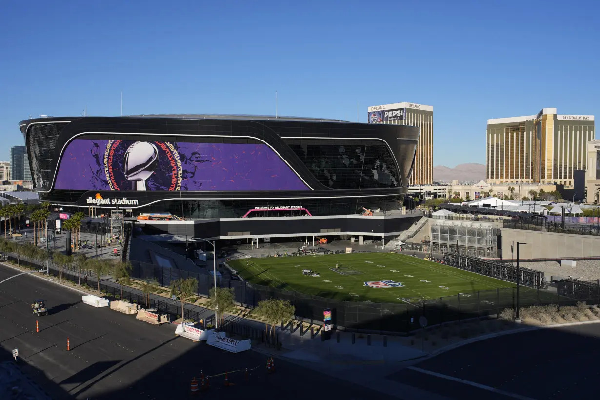 Allegiant Stadium's roll-out field, space station look to be center stage during Super Bowl in Vegas