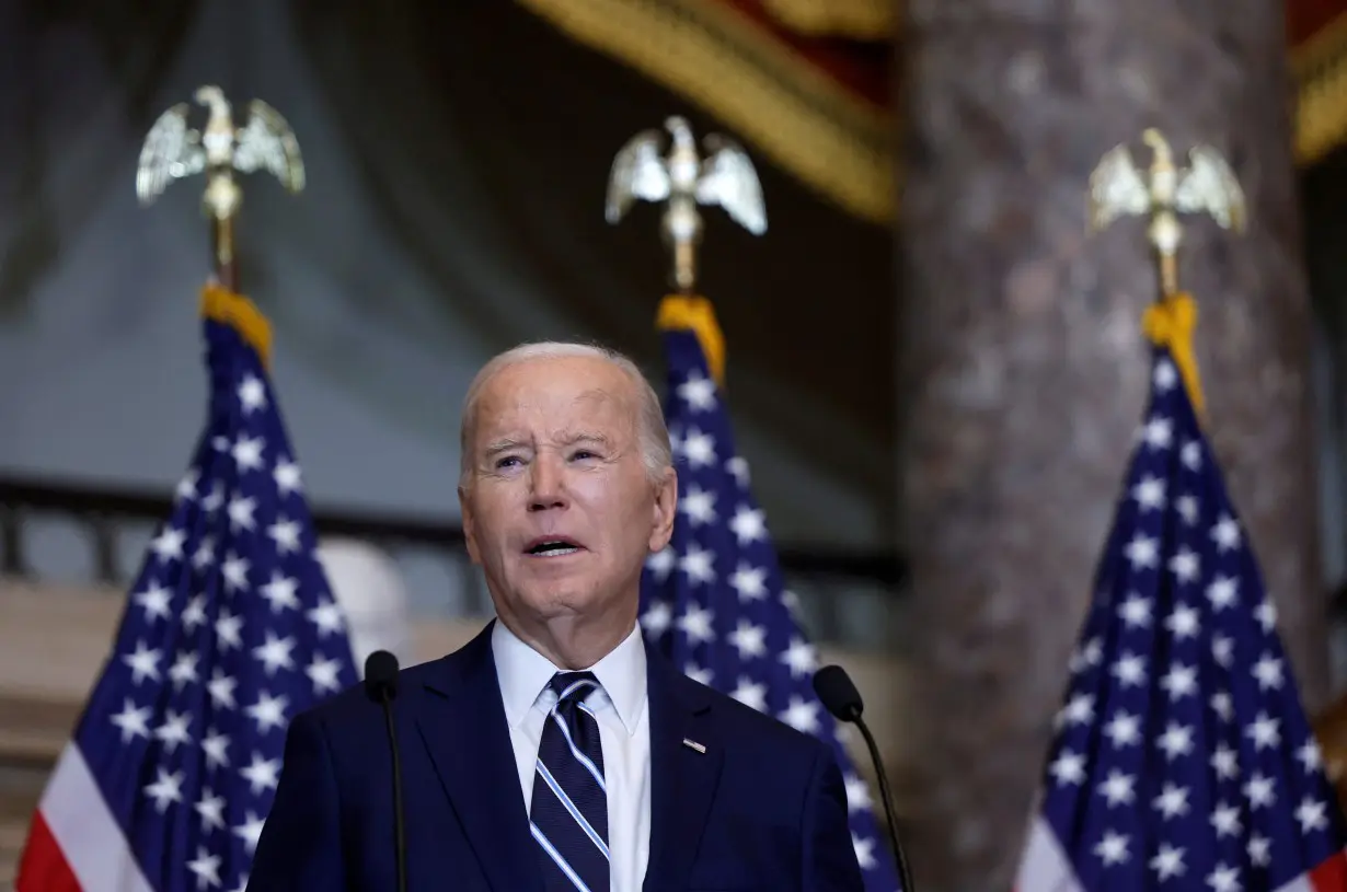 U.S. President Joe Biden attends the annual National Prayer Breakfast at the U.S. Capitol in Washington