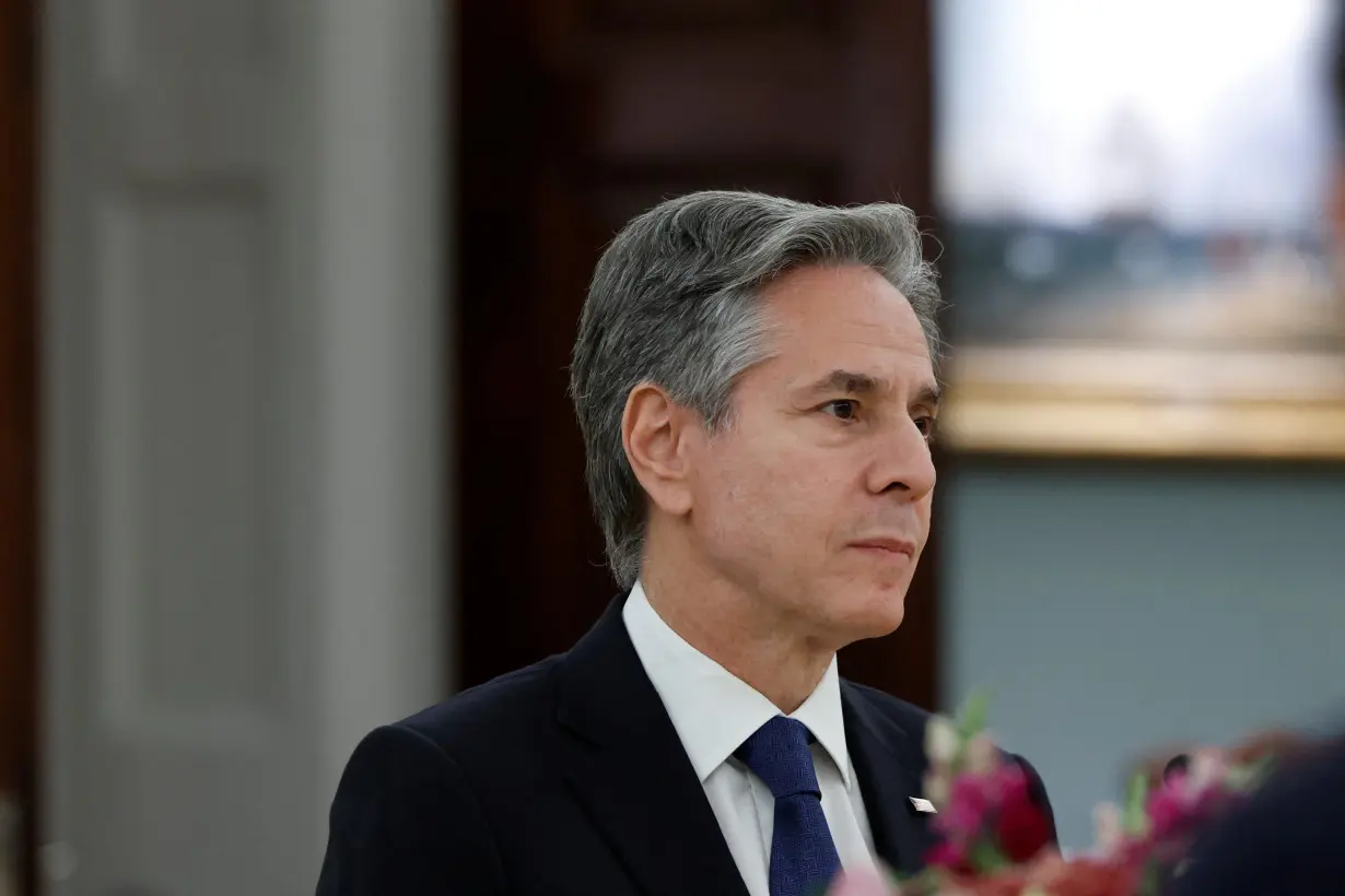 U.S. Secretary of State Antony Blinken meets with Thai Foreign Minister Parnpree Bahiddha-Nukara at the State Department in Washington