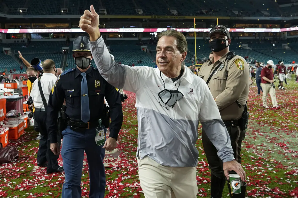 Alabama Saban Retires Football