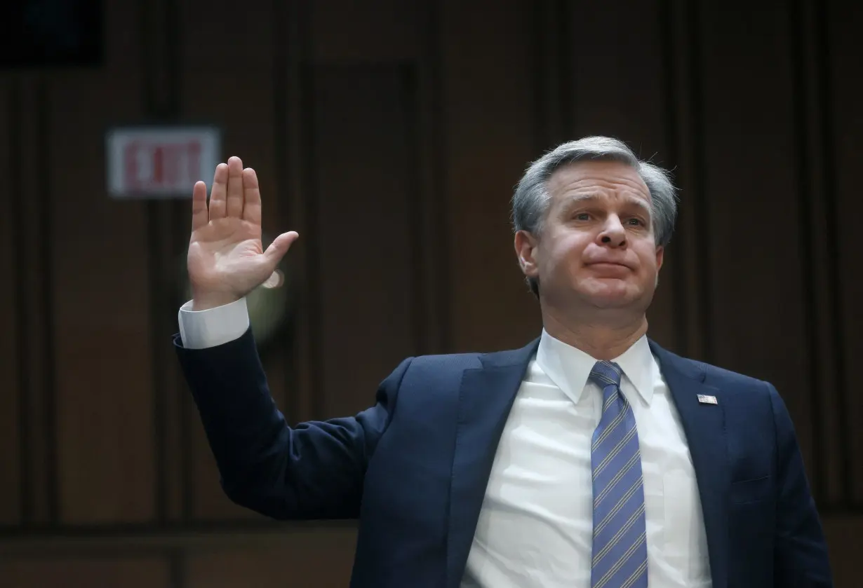 FBI Director Wray testifies on Capitol Hill in Washington, U.S.