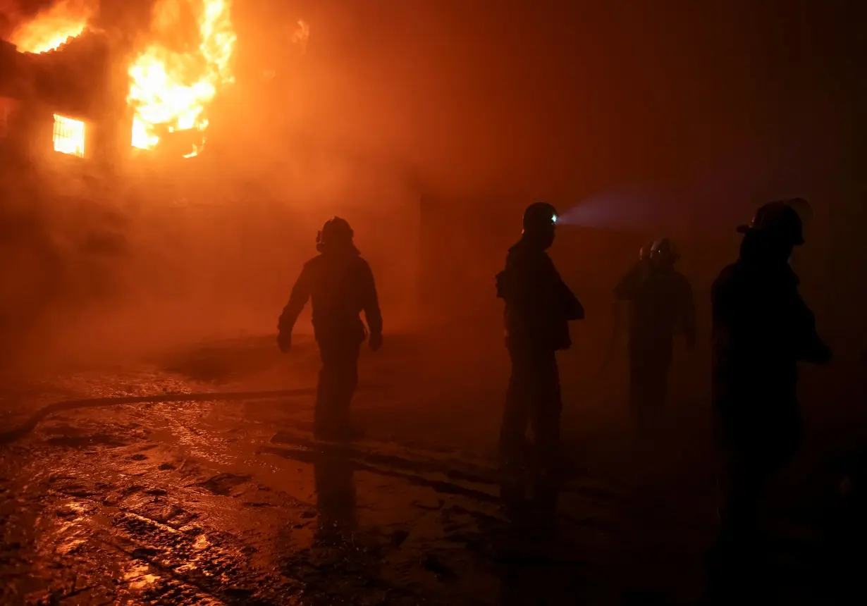 Aftermath of a Russian drone attack in Kharkiv