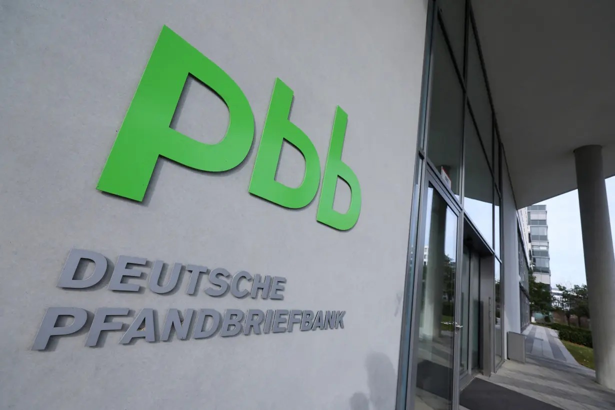 Headquarters of troubled Deutsche Pfandbrief Bank, one of Germany's biggest property financiers in Garching north of Munich