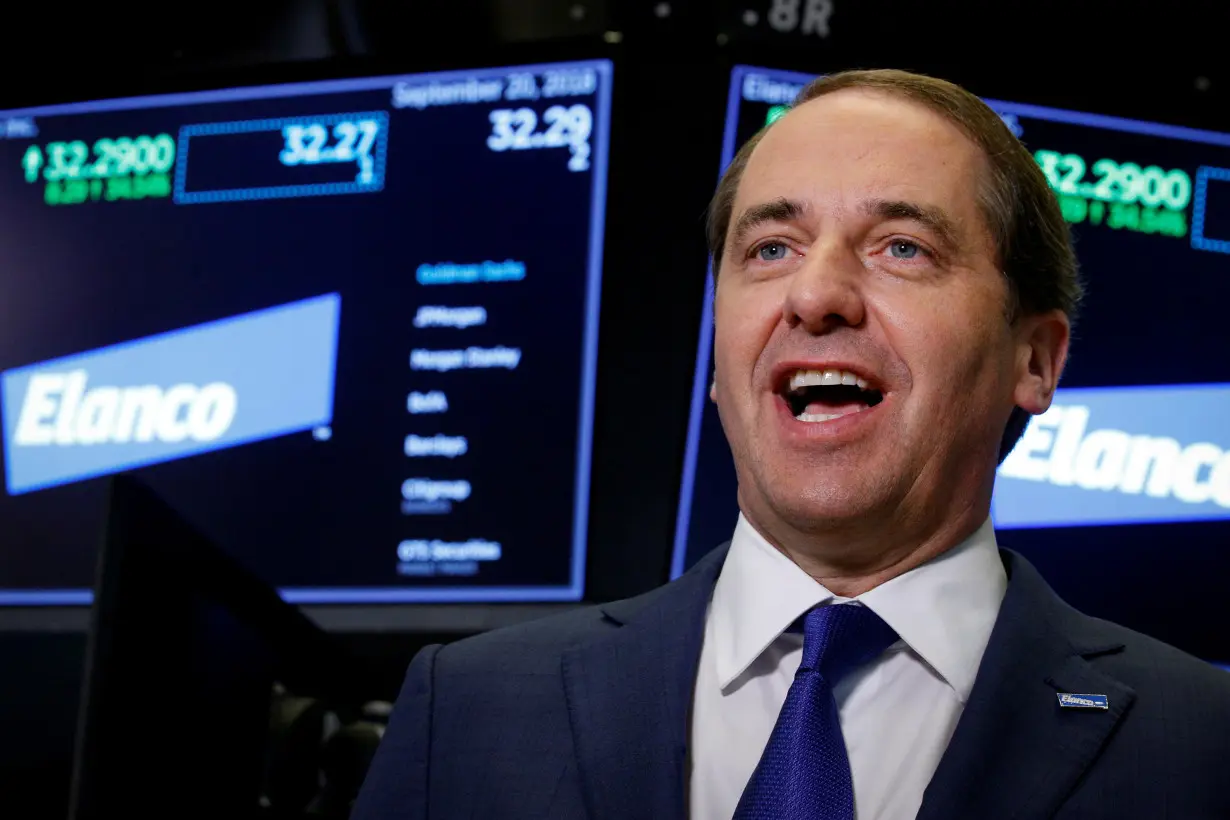 Elanco Animal Health Inc. President and CEO Jeff Simmons, speaks during an interview at the New York Stock Exchange (NYSE) in New York