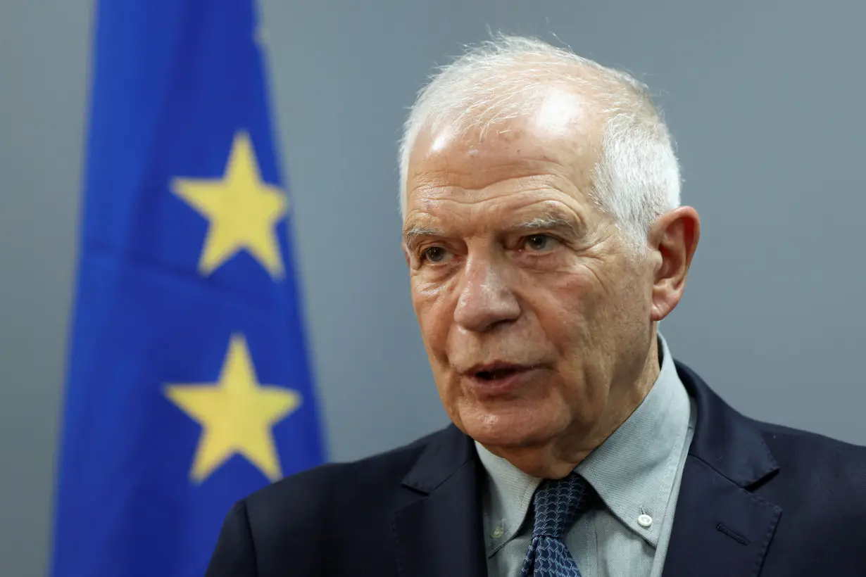 European Union's foreign policy chief Josep Borrell speaks during a joint news conference with Lebanon's caretaker Foreign Minister Abdallah Bou Habib in Beirut