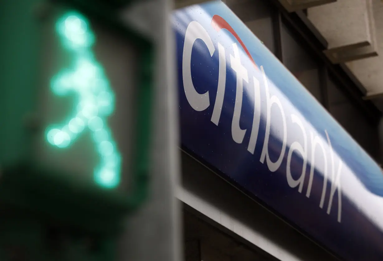 A Citibank logo is seen in Taipei