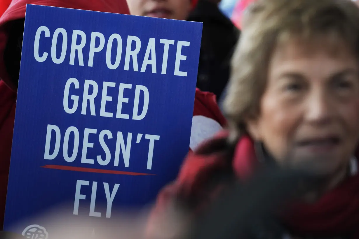 Flight Attendant Protest Illinois