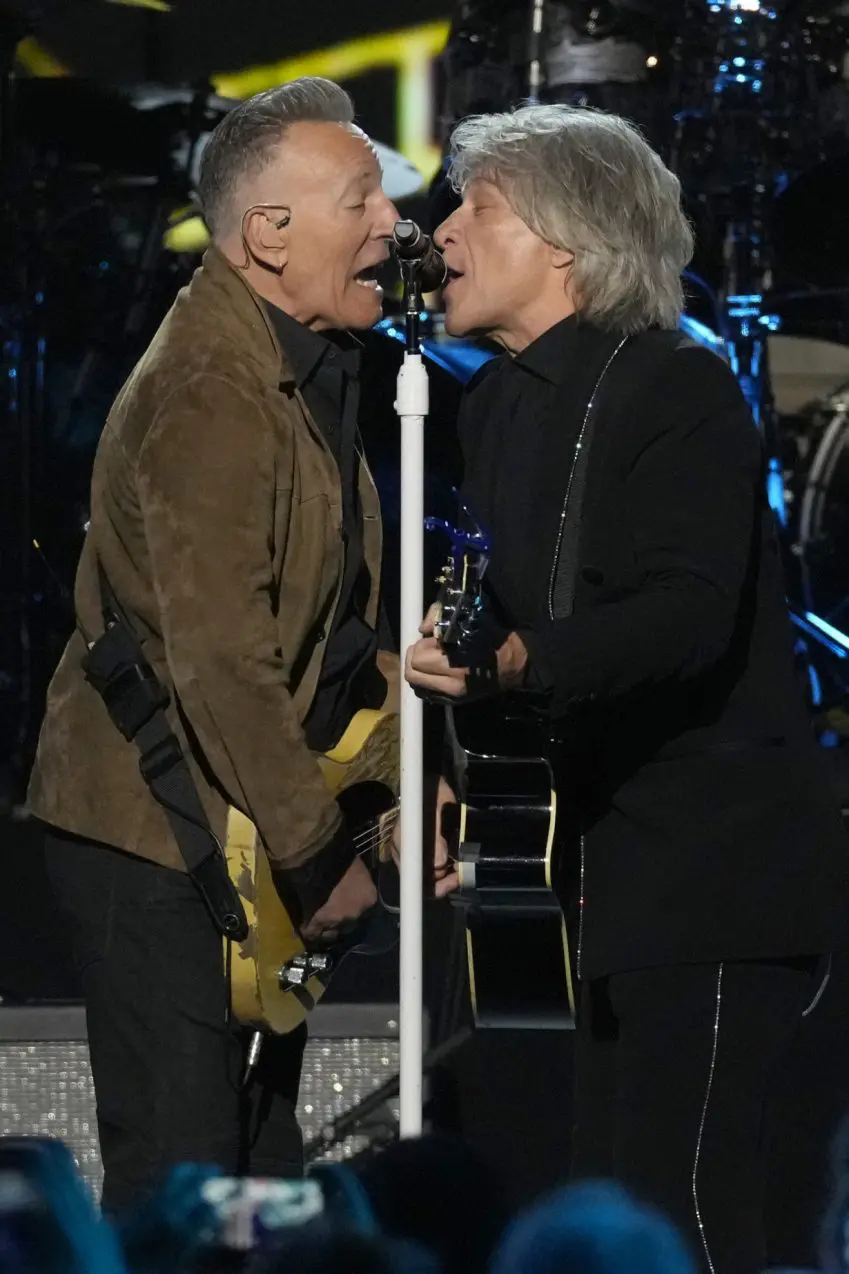 New Jersey comes West to kick off Grammy weekend with native sons Jon Bon Jovi and Bruce Springsteen