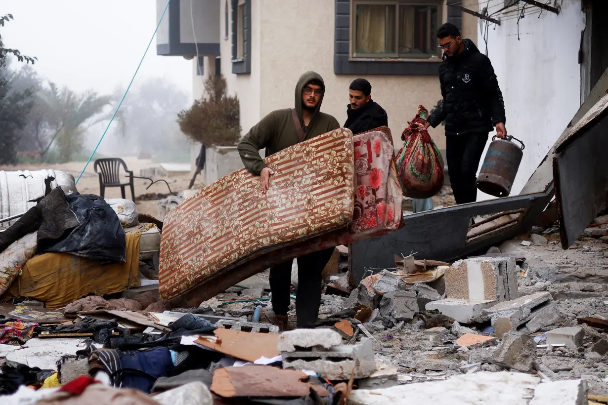 Aftermath of Israeli strikes, amid the ongoing conflict between Israel and the Palestinian Islamist group Hamas, in Rafah in the southern Gaza Strip