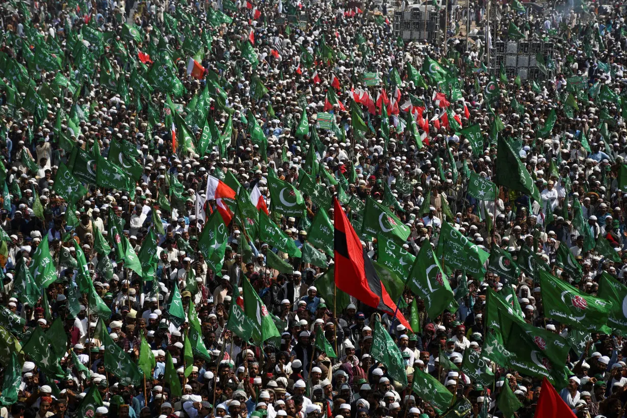 FILE PHOTO: Protest demanding free and fair results of the general elections in Jamshoro