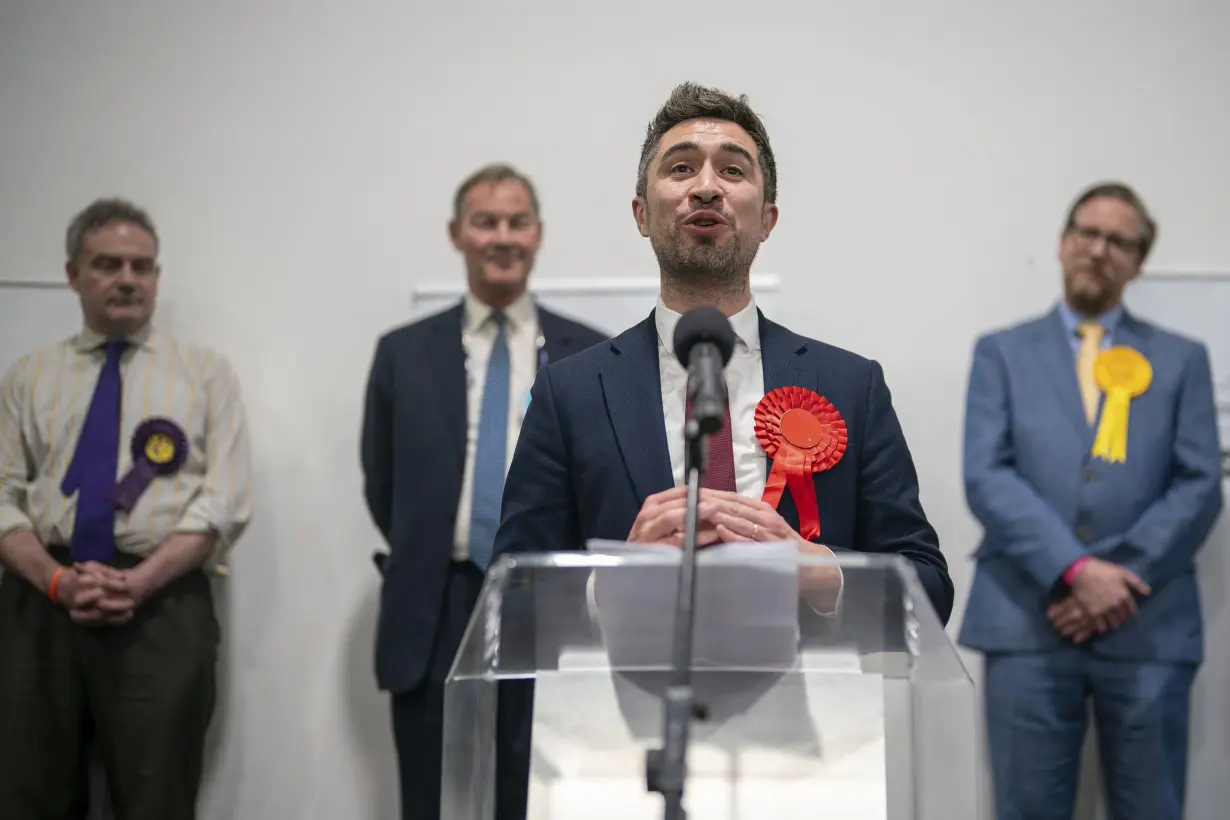 UK voters deliver double blow to Rishi Sunak, electing Labour lawmakers in 2 special elections