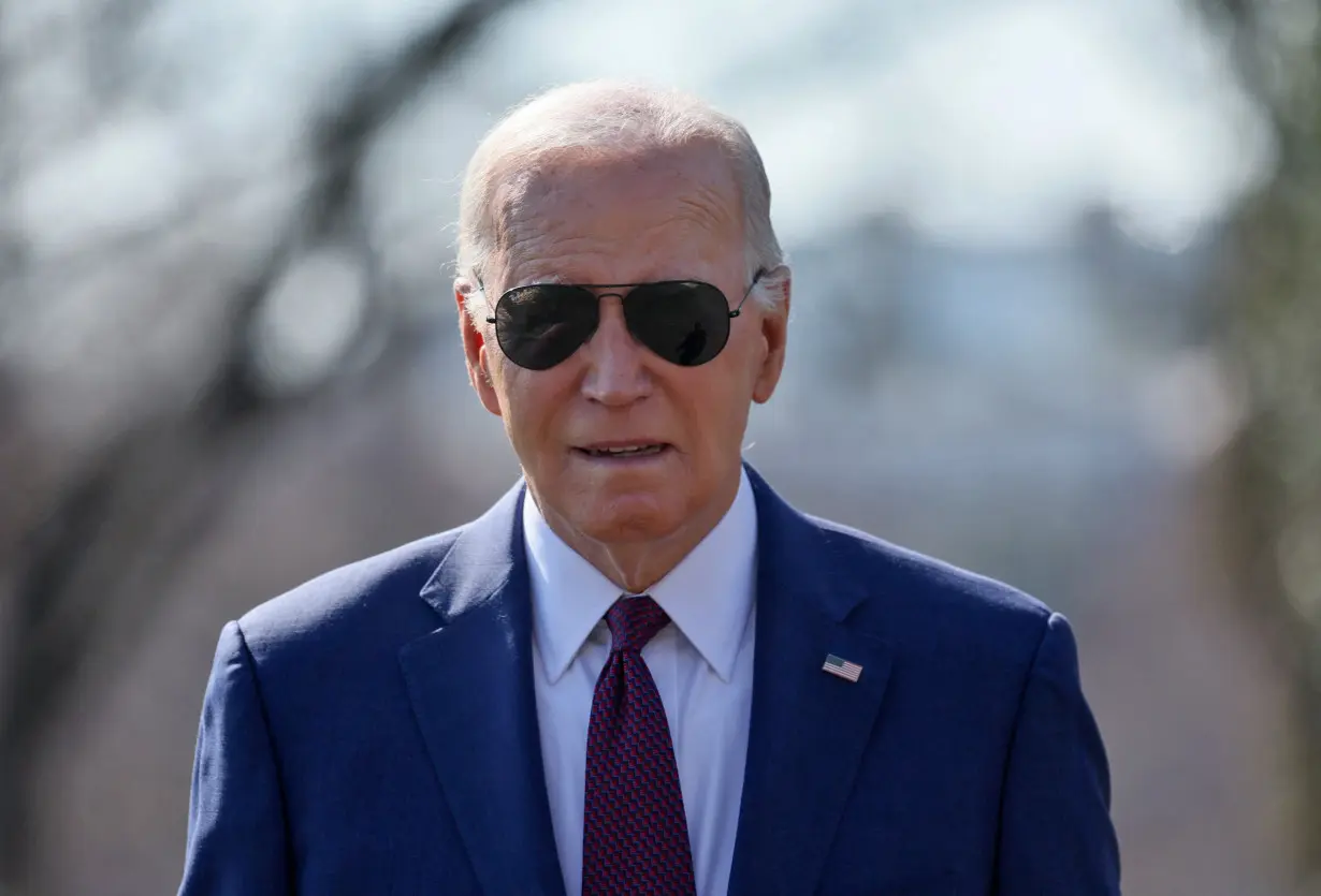 U.S. President Biden boards Marine One for travel to California from Washinton, U.S.