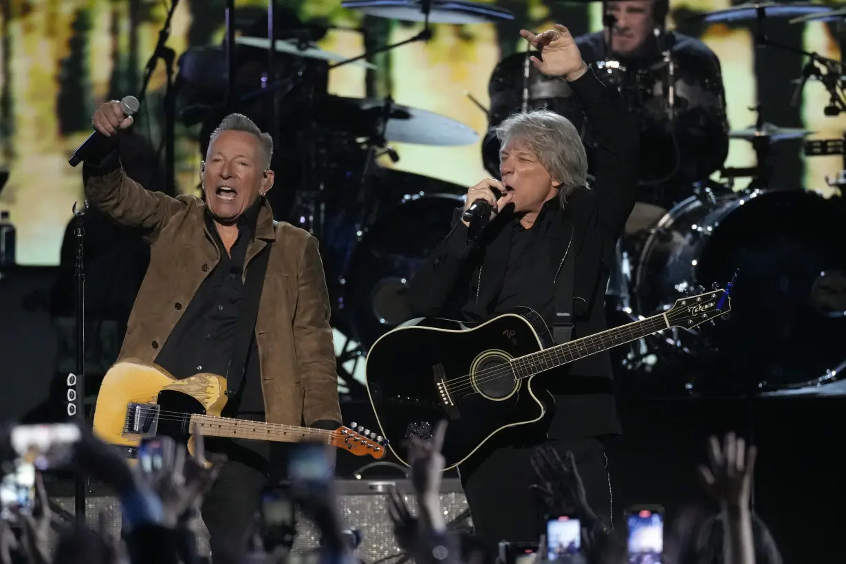 New Jersey comes West to kick off Grammy weekend with native sons Jon Bon Jovi and Bruce Springsteen