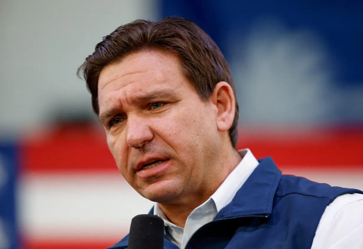 FILE PHOTO: Republican presidential candidate and Florida Governor Ron DeSantis visits Myrtle Beach