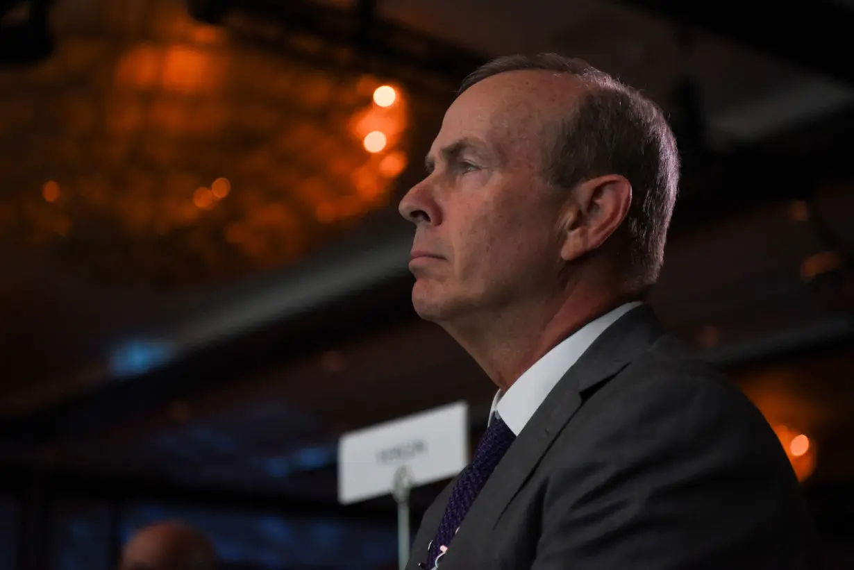 FILE PHOTO: Mike Wirth, the CEO of Chevron at the CERAWeek energy conference 2023 in Houston