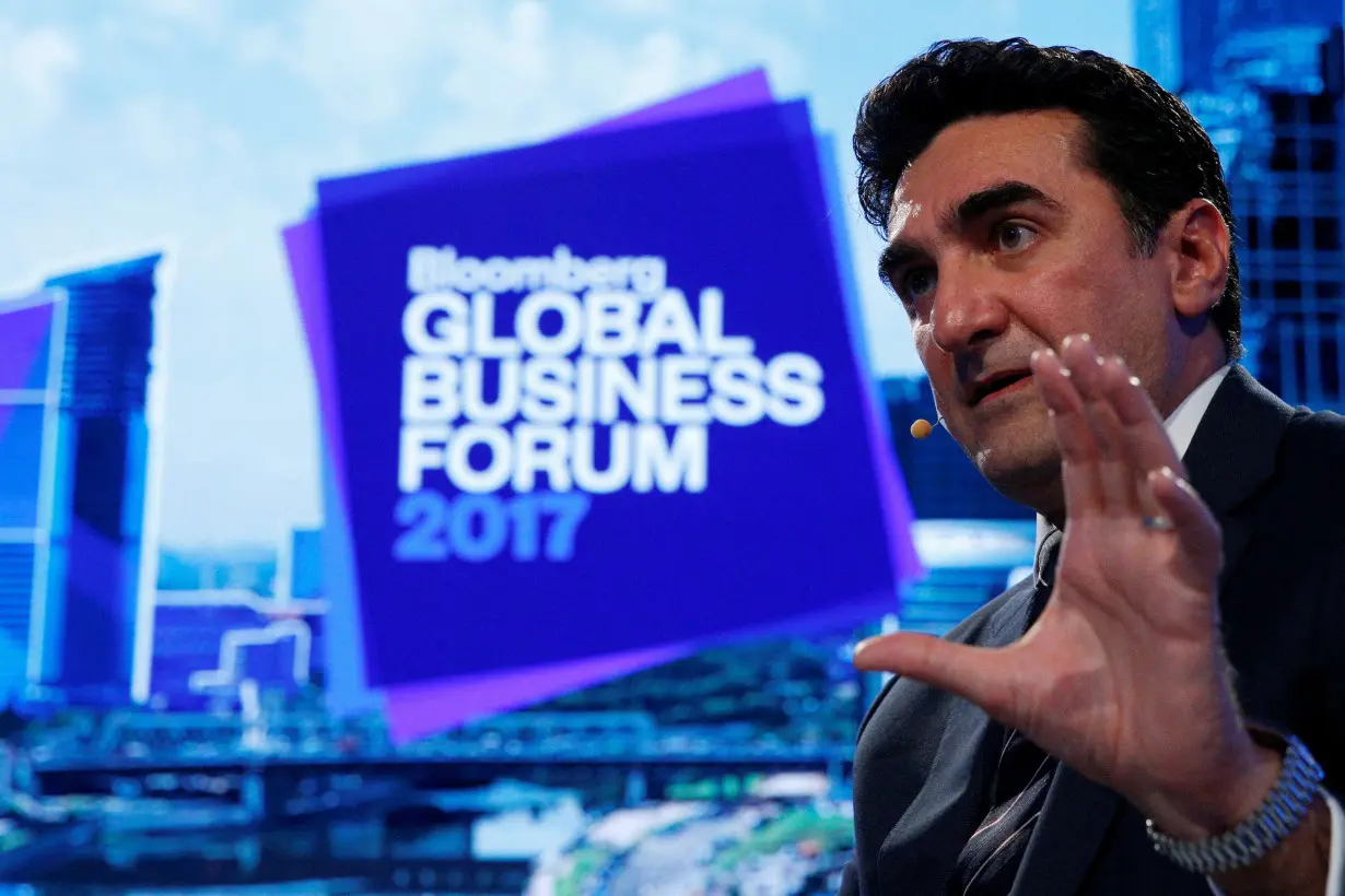 FILE PHOTO: Saudi Arabia's Public Investment Fund managing director Yasir al-Rumayyan speaks at the Bloomberg Global Business Forum in New York