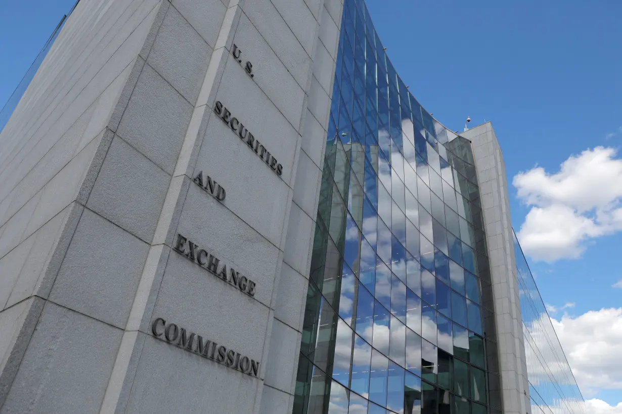 FILE PHOTO: Signage is seen at the headquarters of the U.S. Securities and Exchange Commission (SEC) in Washington, D.C.