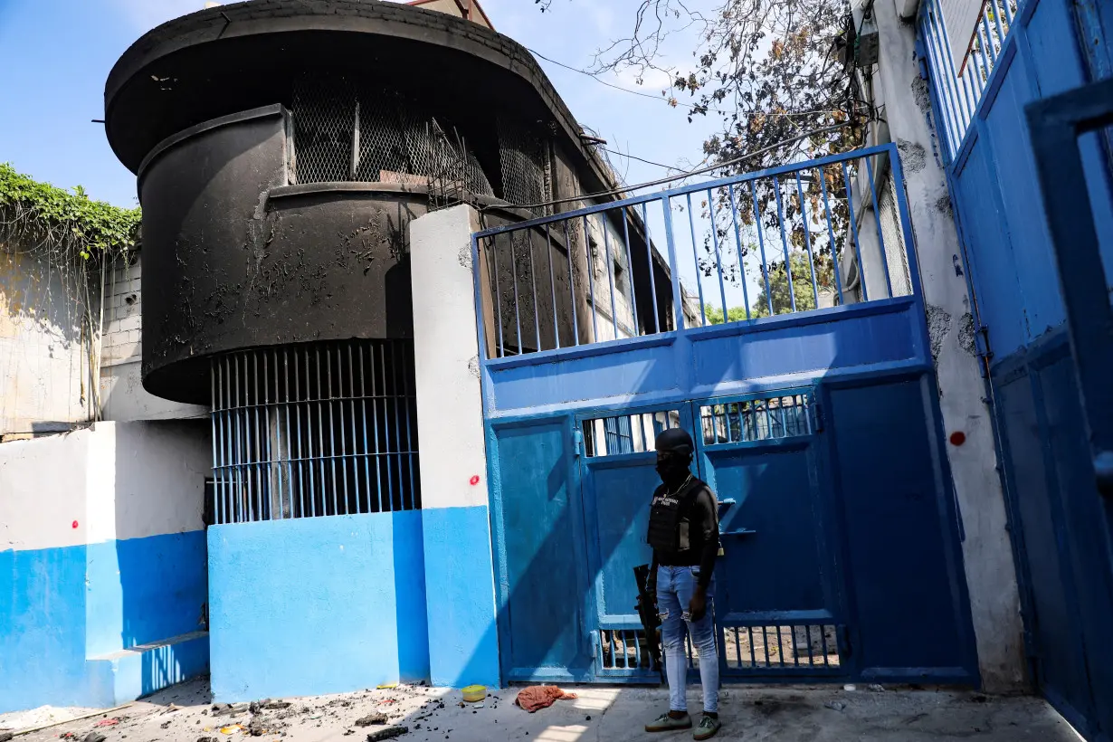 FILE PHOTO: Haiti's National Penitentiary on fire, in Port-au-Prince