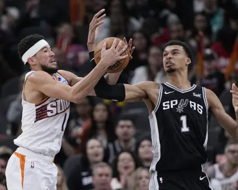 Spurs rookie Victor Wembanyama to miss rematch against Suns with sprained left ankle