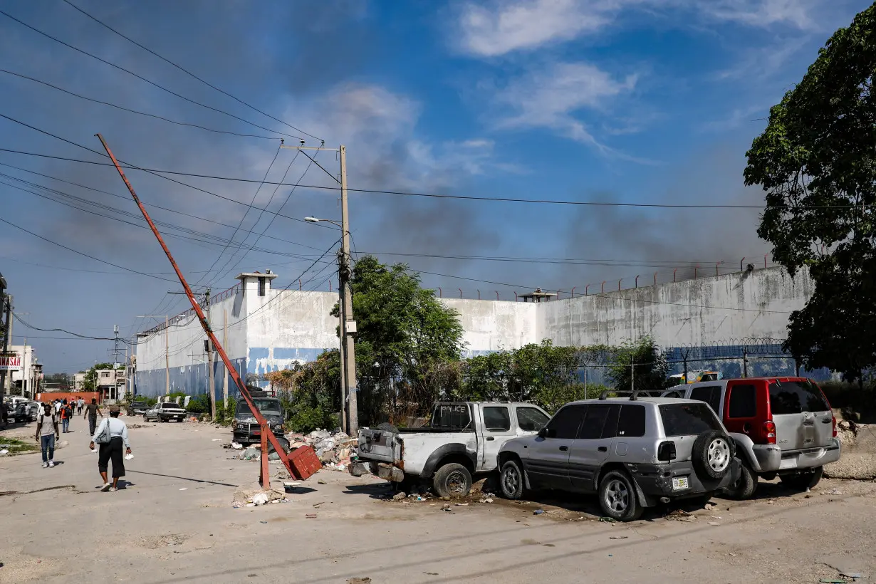 Haiti's National Penitentiary on fire, in Port-au-Prince